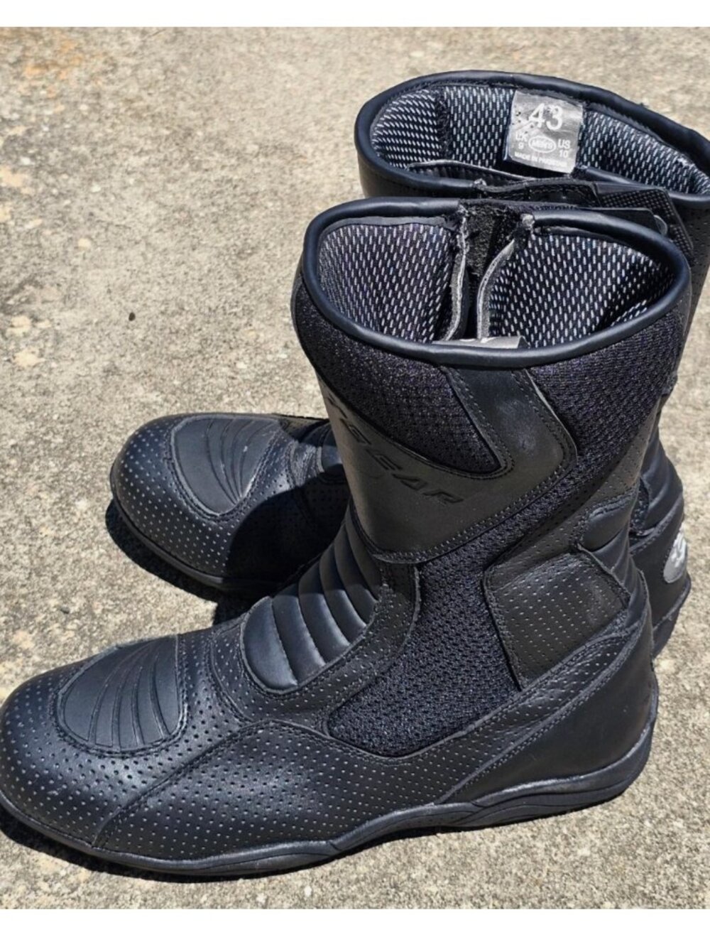 First Gear Hipora Leather Motorcycle Boots Breathable Waterproof Mens 43 US 10 - Picture 4 of 14